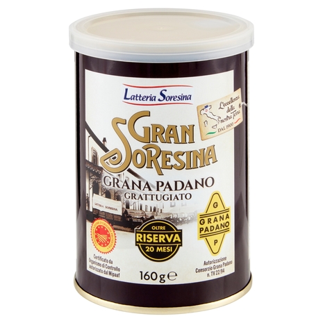 Gran Soresina Grana Padano DOP Grattugiato Riserva Oltre 20 Mesi 160 g